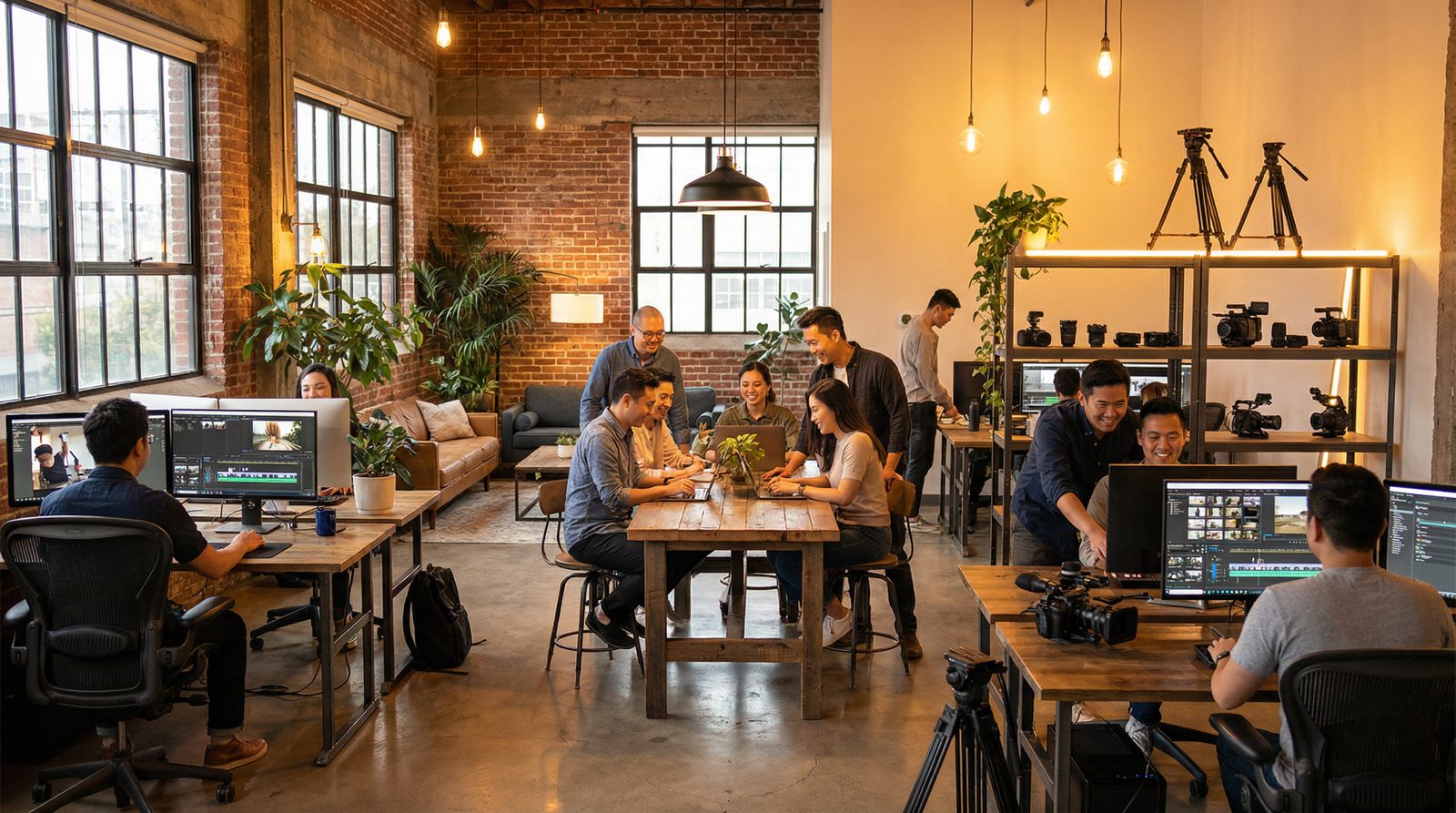 麻豆视觉盛宴影视传媒公司办公室